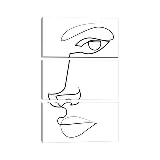 Structube Abstract Face Line Art Canvas